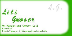 lili gmoser business card